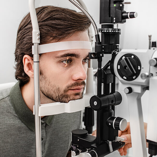 Man Having an Eye Exam